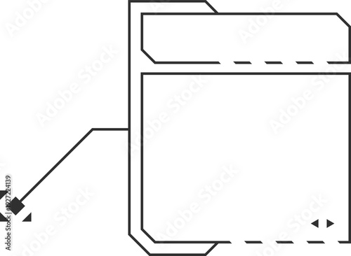Dashboard callout. Black line info panel element