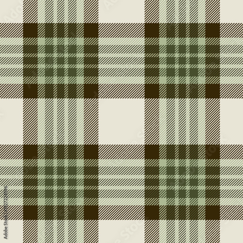 Cloth check background seamless, effect pattern plaid textile. Folded vector fabric tartan texture in light and dark colors.