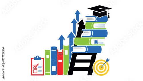 Ascending to Knowledge: a Symbolic Visual Journey, depicting the core of educational journey.