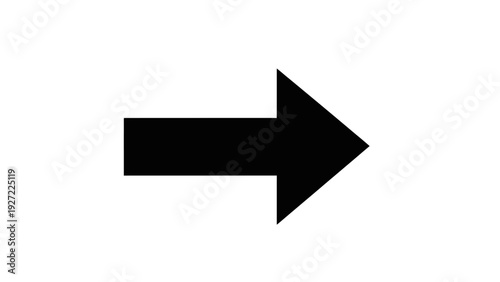 Black Right Arrow Symbol on White.