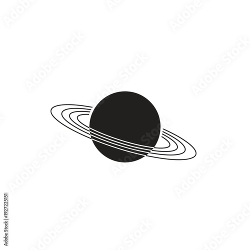 Saturn planet with ring system.