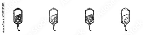Sketch iv drip icon design set