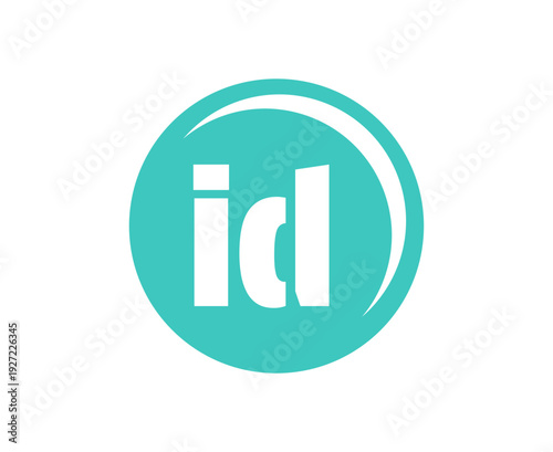 ID sport emblem or team logotype. Ball logo with a combination of Initial letter I and D for balls shop, sports company, training, club badge.