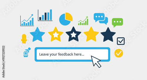 Star Rating Feedback Survey Icons.