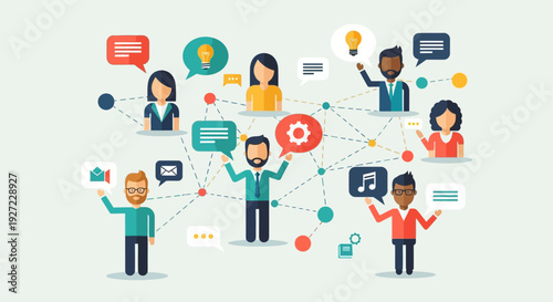 People Communicating with Speech Bubbles.