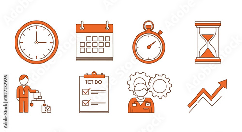 Business Productivity Icons and Symbols.