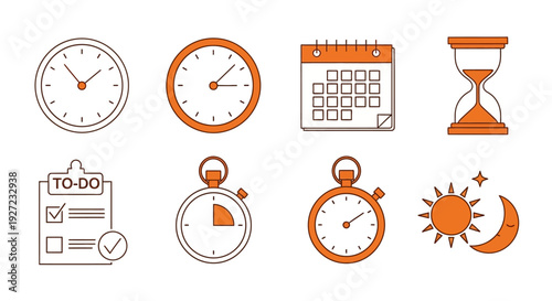 Collection of Time Management Icons.