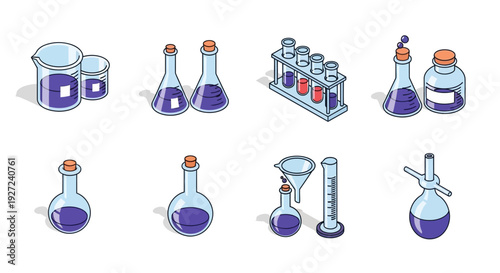 Laboratory Equipment Set for Scientific Experiments and Research.