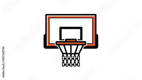 Basketball Hoop Icon Vector Illustration