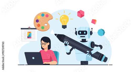 Showcasing the powerful synergy of artificial intelligence and human creativity, fostering innovation in digital design and collaborative artistic technology