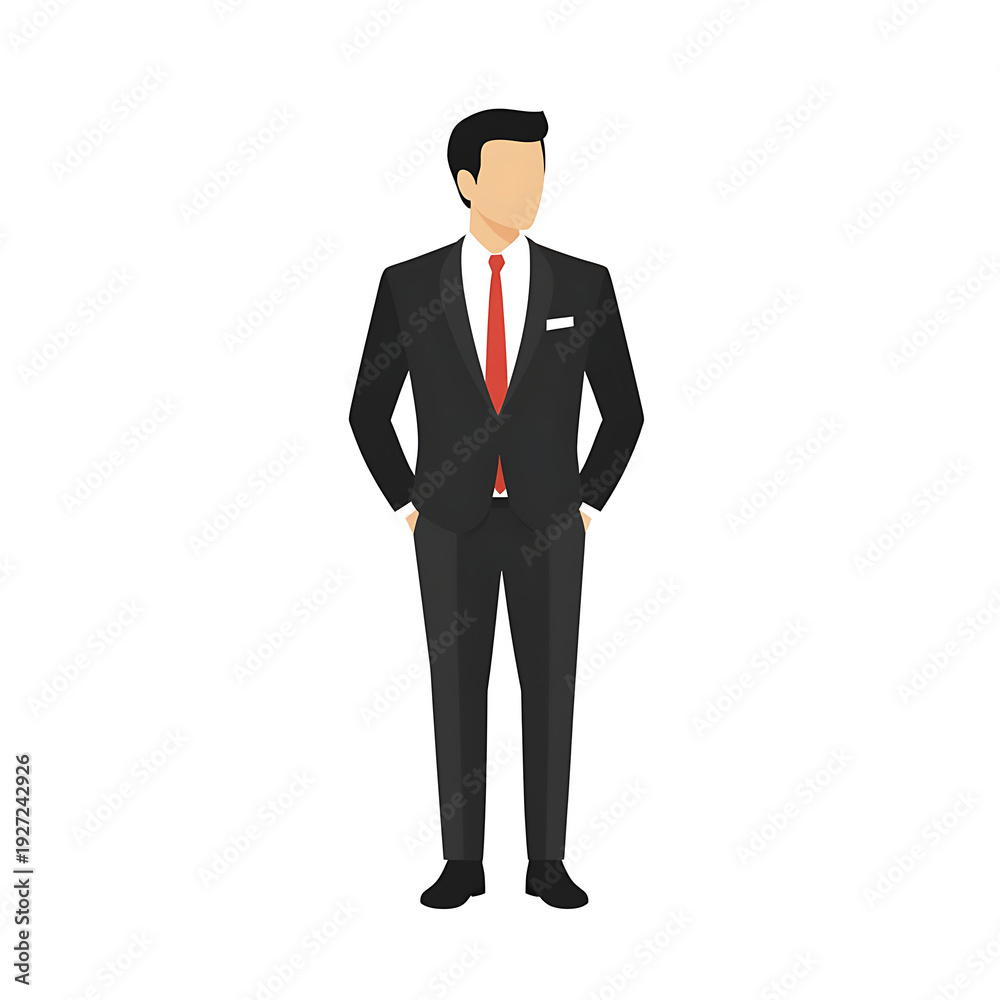 Obraz premium Modern Businessman Icon Vector Illustration Style