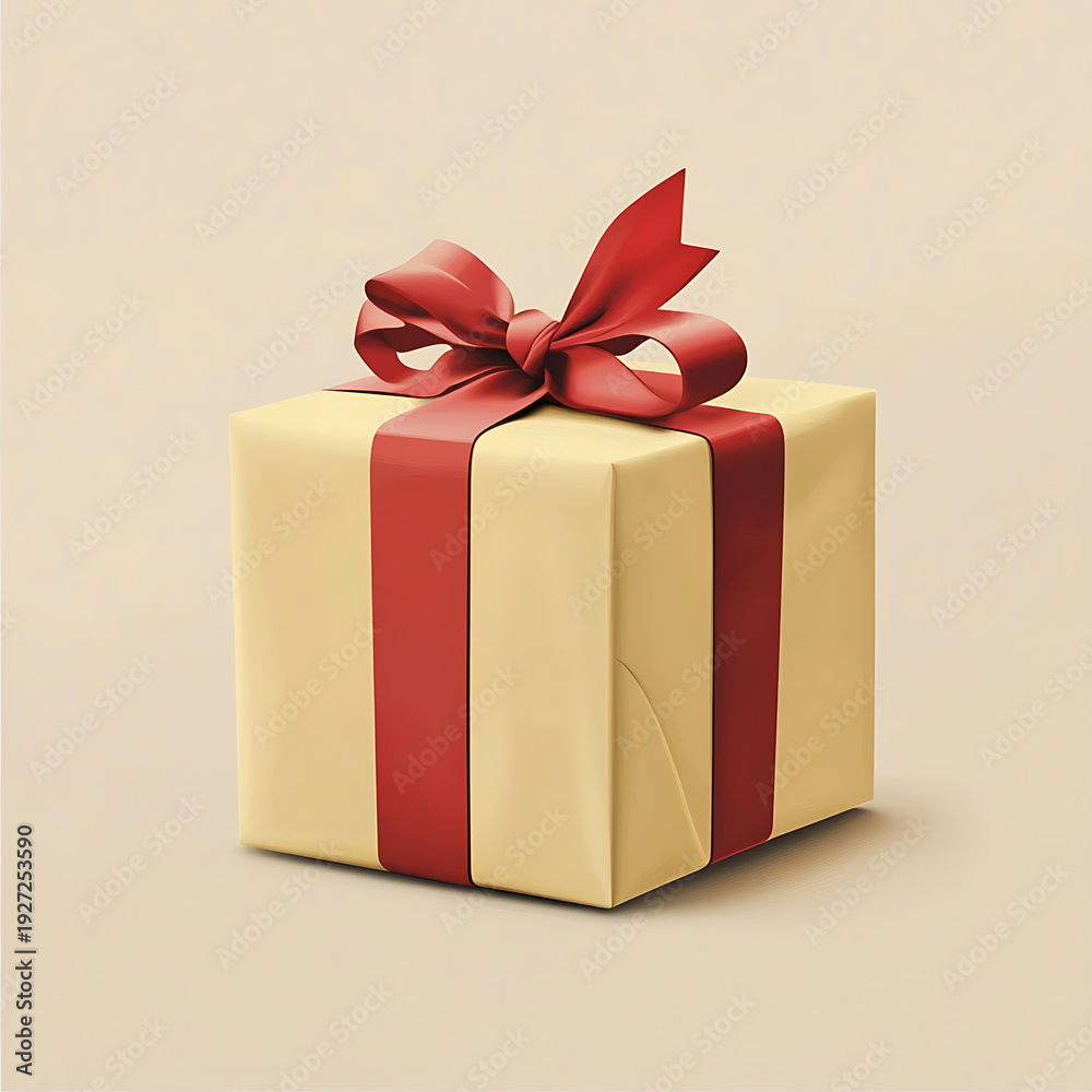 Obraz premium Elegant Gift Vector Illustration Isolated White