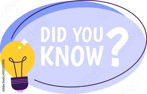 Interesting fact or idea label. Did you know balloon