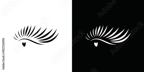 simple eyelash logo vector