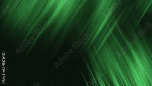 Canvas Print Abstract background of green stripes with blur effect and artistic grain texture