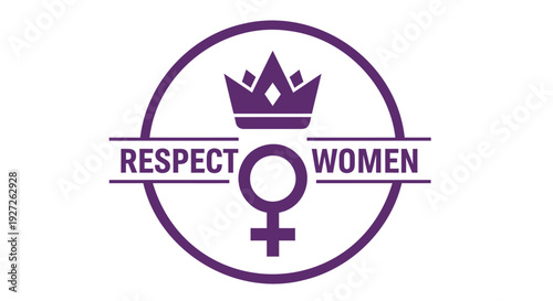 Respect Women logo, feminist symbol, gender equality icon