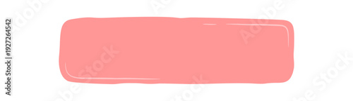 Wavy organic rectangle sticker banner in hand drawn patch shape. Abstract blob shape as quote label and sticker, perfect for modern background or creative template design in a handdrawn style.