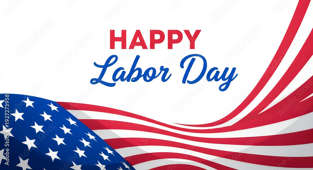 Obraz premium Happy labor day celebration honoring workers and american heritage