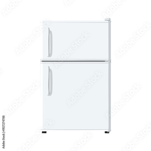 Modern White Double Door Refrigerator for Home Kitchen