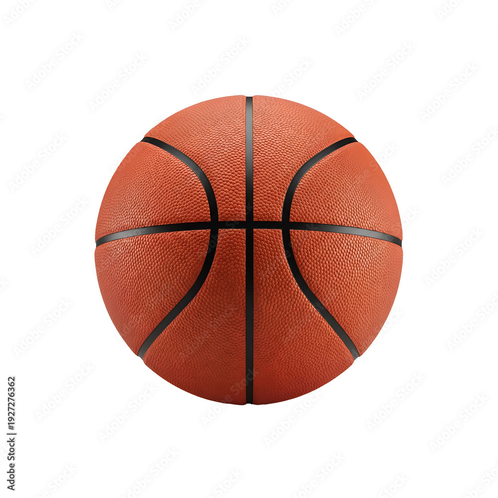 Fototapeta premium An orange basketball isolated on a white background