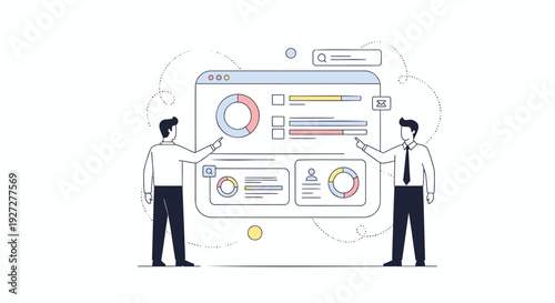 Business data analysis and statistics concept