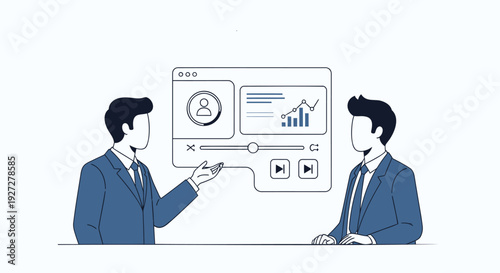 Business meeting presentation vector