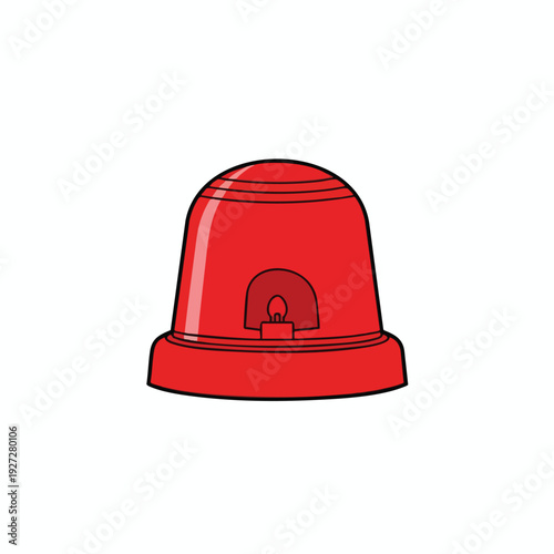 Bright Red Flashing Warning Light for Safety and Emergency Signaling