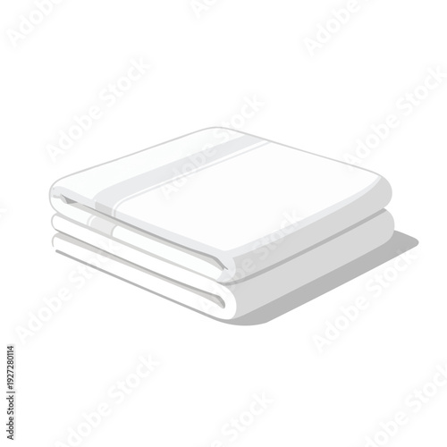 Stack of Freshly Folded White Towels for Spa Hotel or Home Use