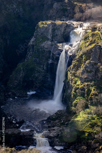 Pozo de los Humos Waterfall in Arribes del Duero Natural Park, Salamanca, Spain