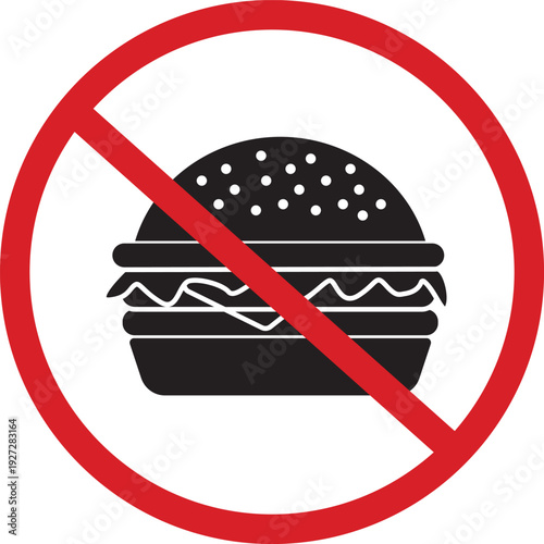 No Food Allowed Sign Graphic Illustration