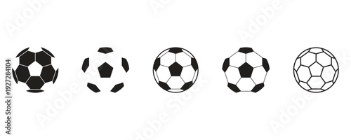 Soccer ball football tournament set icons. Symbol or emblem. vector illustration