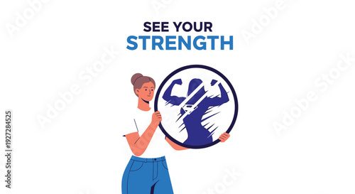 Fitness motivation icon with weights