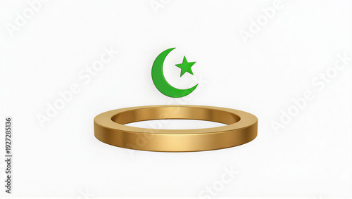 islamic cirlce with isolation background