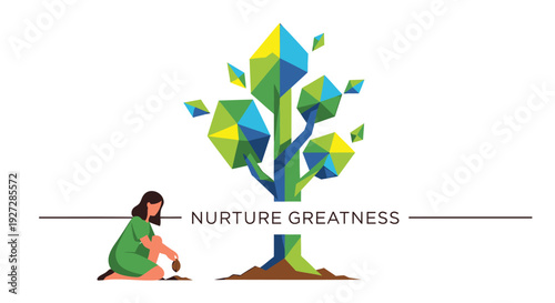Motivational growth and development vector logo
