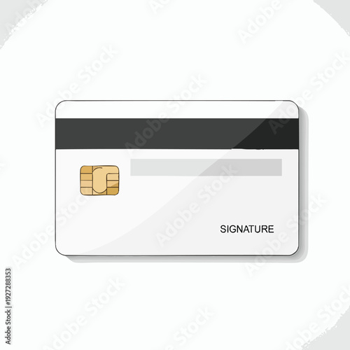 Minimalist Business Credit Card with Signature Area for Professional Use