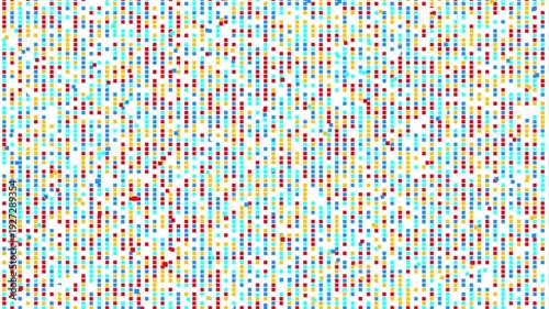 Colorful grid blocks. Computer generated 3d render