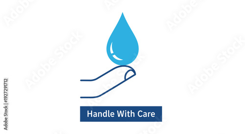Handle with care icon