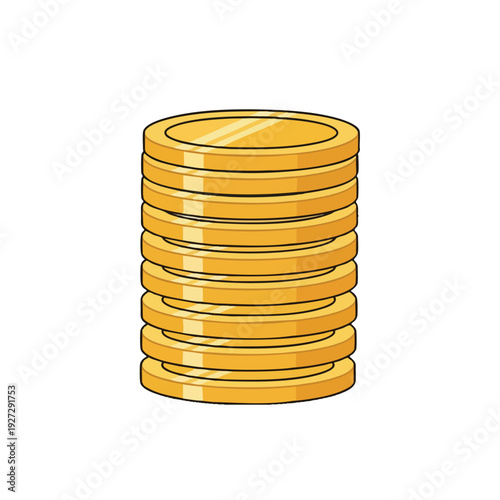 Stack of Gold Coins for Financial Success and Wealth Growth