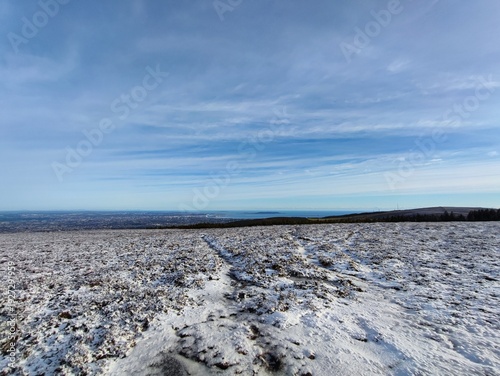 Photography winter on the mountains in dublin ireland