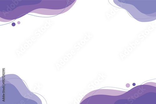 Abstract background image. Abstract shapes in modern soft wave colors decorate the white background.