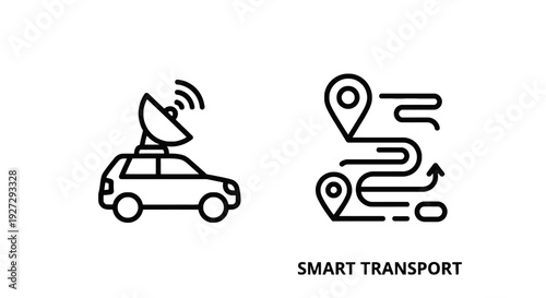 Smart Transport and Connected Car Systems with Satellite Navigation for Efficient Logistics and Future Mobility.