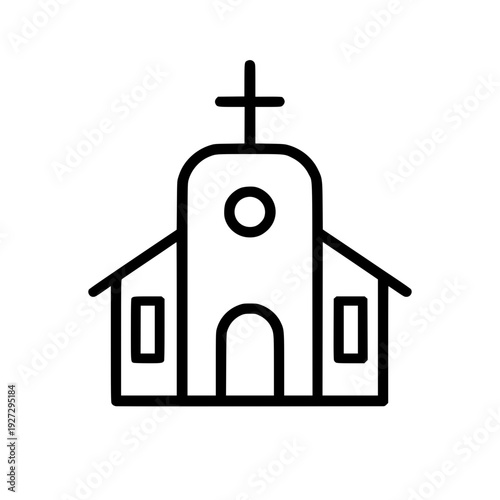 Church Building Icon Religion Faith Christianity Symbol