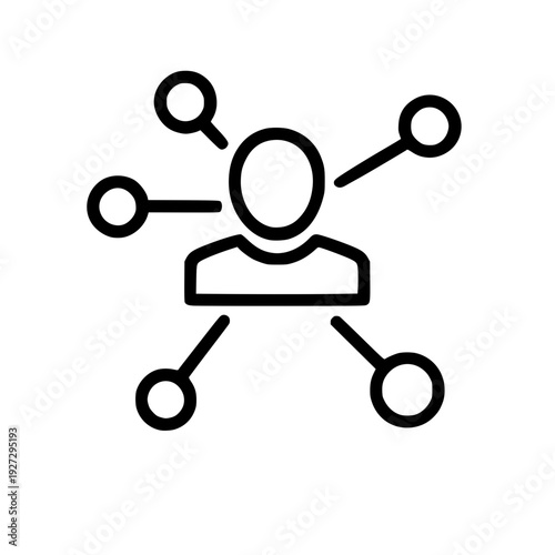 User Network Connections Icon Digital Communication Structure