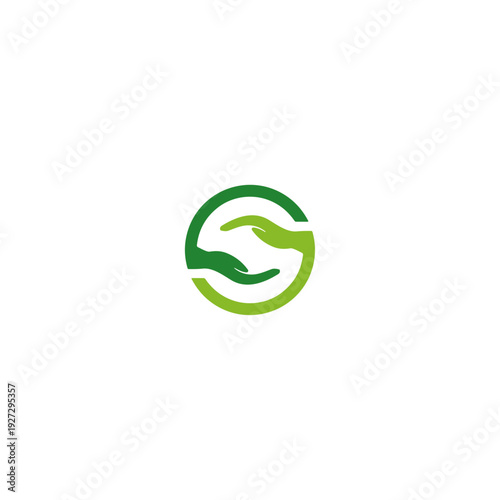 Hand care logo icon flat vector design