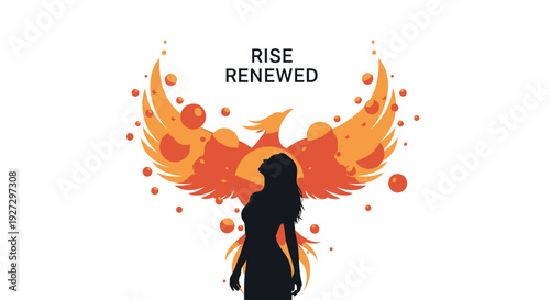 Phoenix woman silhouette logo