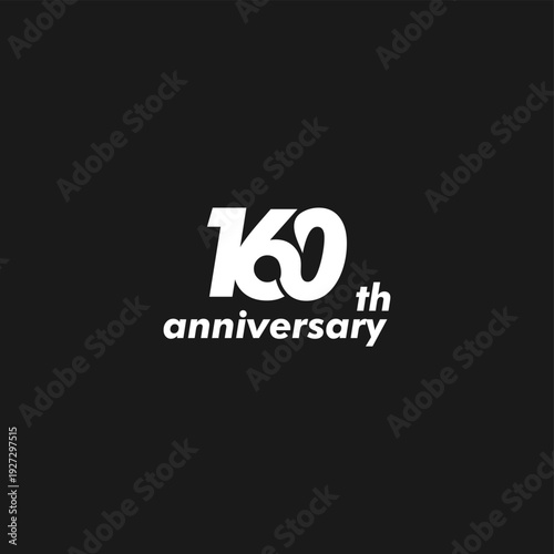 anniversary logo design, 160th anniversary, symbol, icon, party, logo design for 160th anniversary, vector, success, illustration, birthday, symbol, background, year, congratulations, greeting, invita