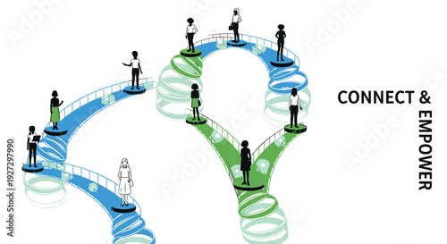 Business networking and empowerment vector icon