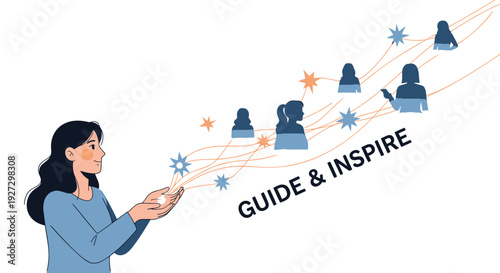 Business leadership and guidance vector