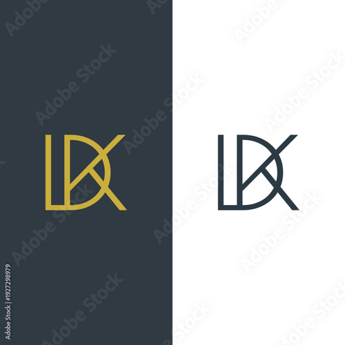 Modern Geometric Initial LDK Monogram Logo for Corporate Identity Design