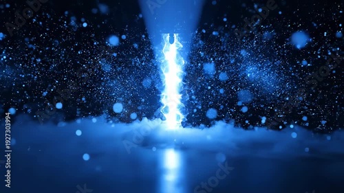 Wallpaper Mural Concert stage with blue lights and smoke effects creating a dramatic atmosphere Torontodigital.ca